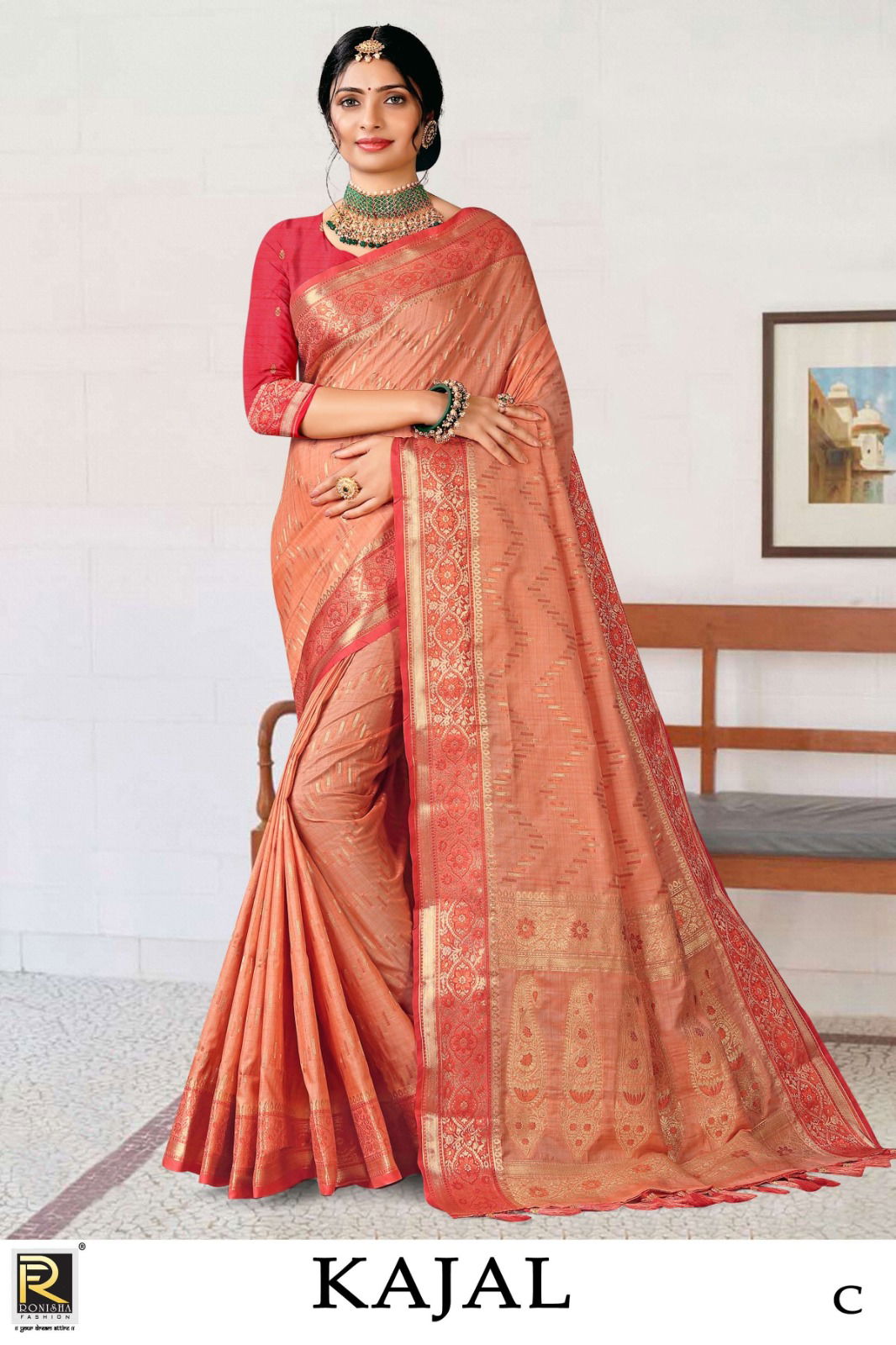 Kajal A To F Ronisha Banarsi Silk Sarees Catalog